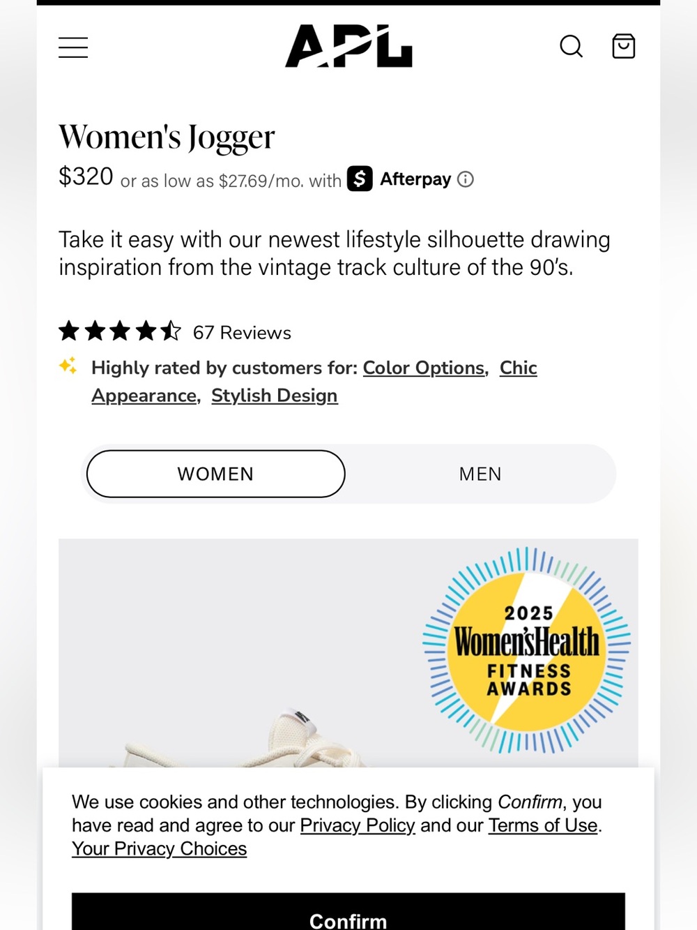 APL Women's Jogger Sneakers in Ivory - Picture 2 of 14